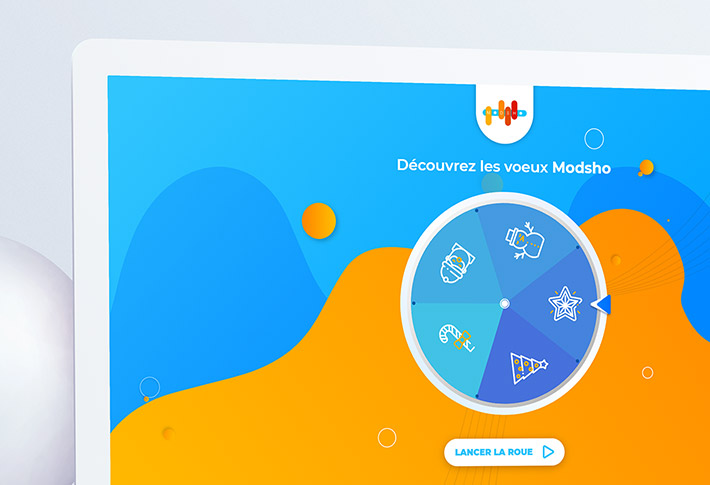 Exemple jeu de la roue du hasard Modsho