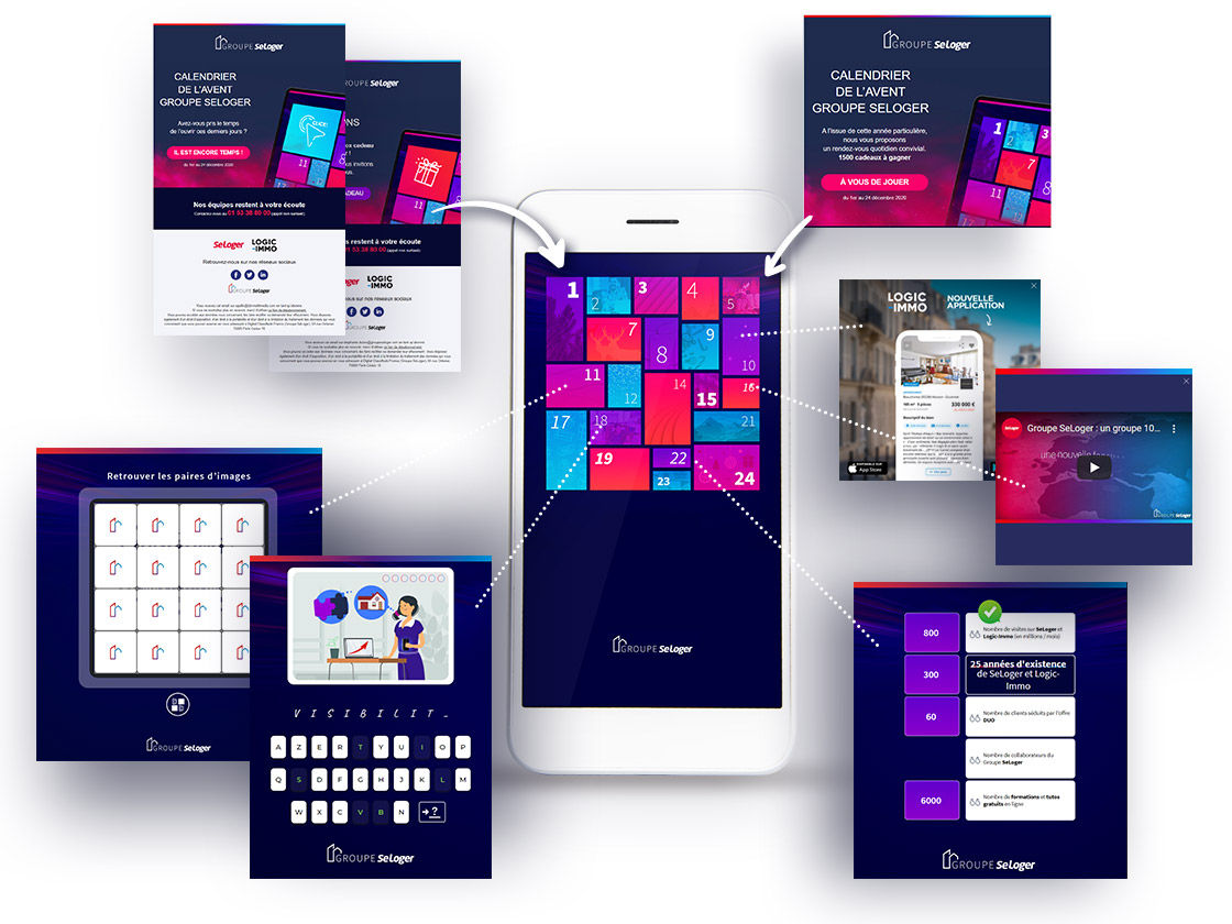 Calendrier avent jeux marketing SeLoger