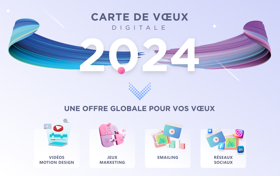 Cartes de voeux 2024 pour entreprises - Voeux professionnel